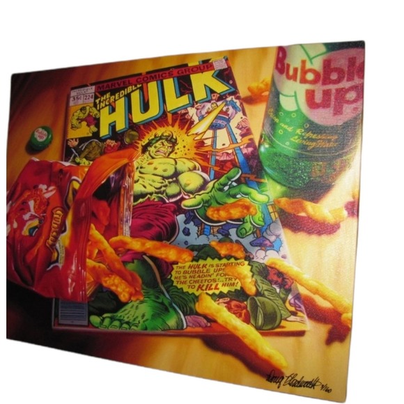 Hulk Super Hero Art Comics Signed Photorealism - Picture 6 of 6